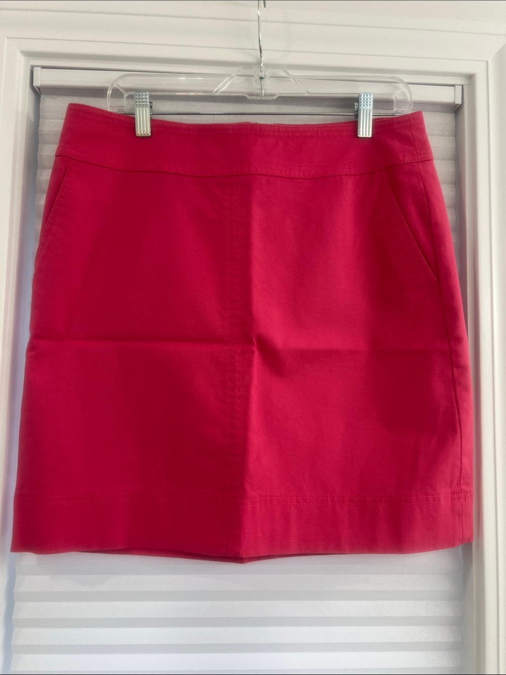 Talbots Nantucket Red Cotton Blend Mini Skirt